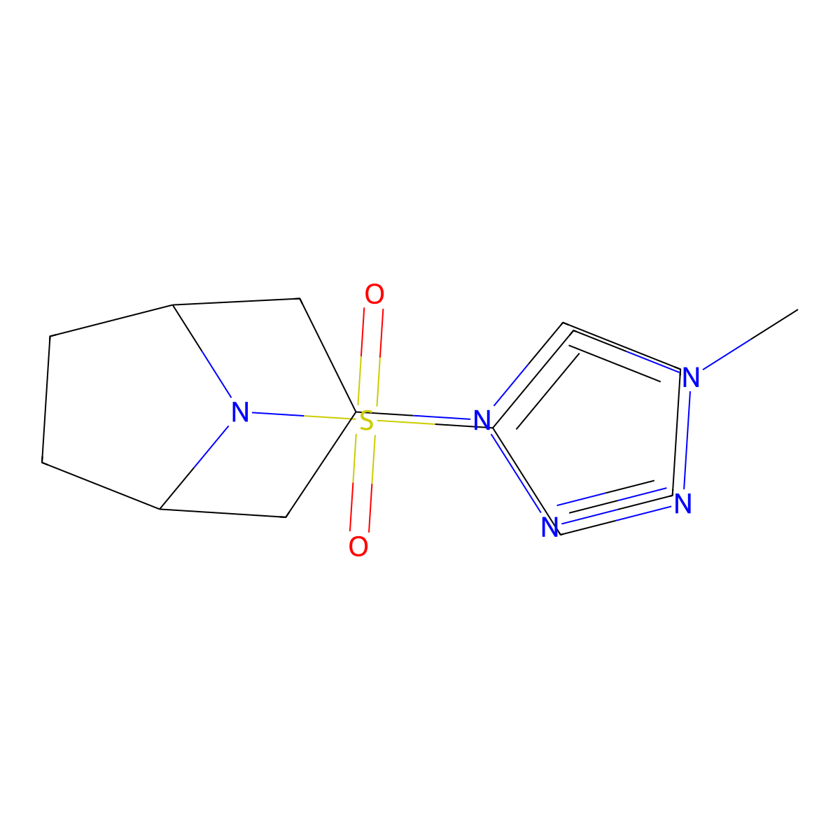 8-[(1-methyl-1H-pyrazol-4-yl)sulfonyl]-3-(1H-pyrazol-1-yl)-8-azabicyclo[3.2.1]octane molecular structure, CAS 2320377-37-3