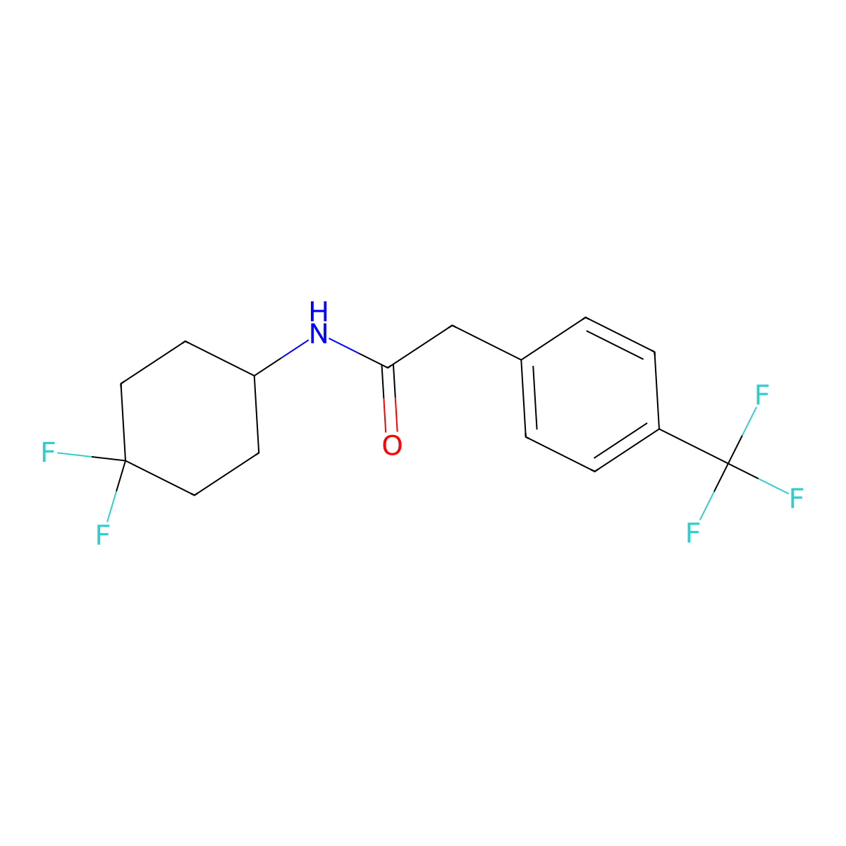 N-(4,4-difluorocyclohexyl)-2-[4-(trifluoromethyl)phenyl]acetamide molecular structure, CAS 2320377-63-5