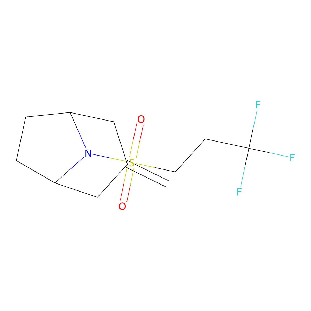 3-Methylidene-8-(3,3,3-trifluoropropanesulfonyl)-8-azabicyclo[3.2.1]octane molecular structure, CAS 2320378-19-4