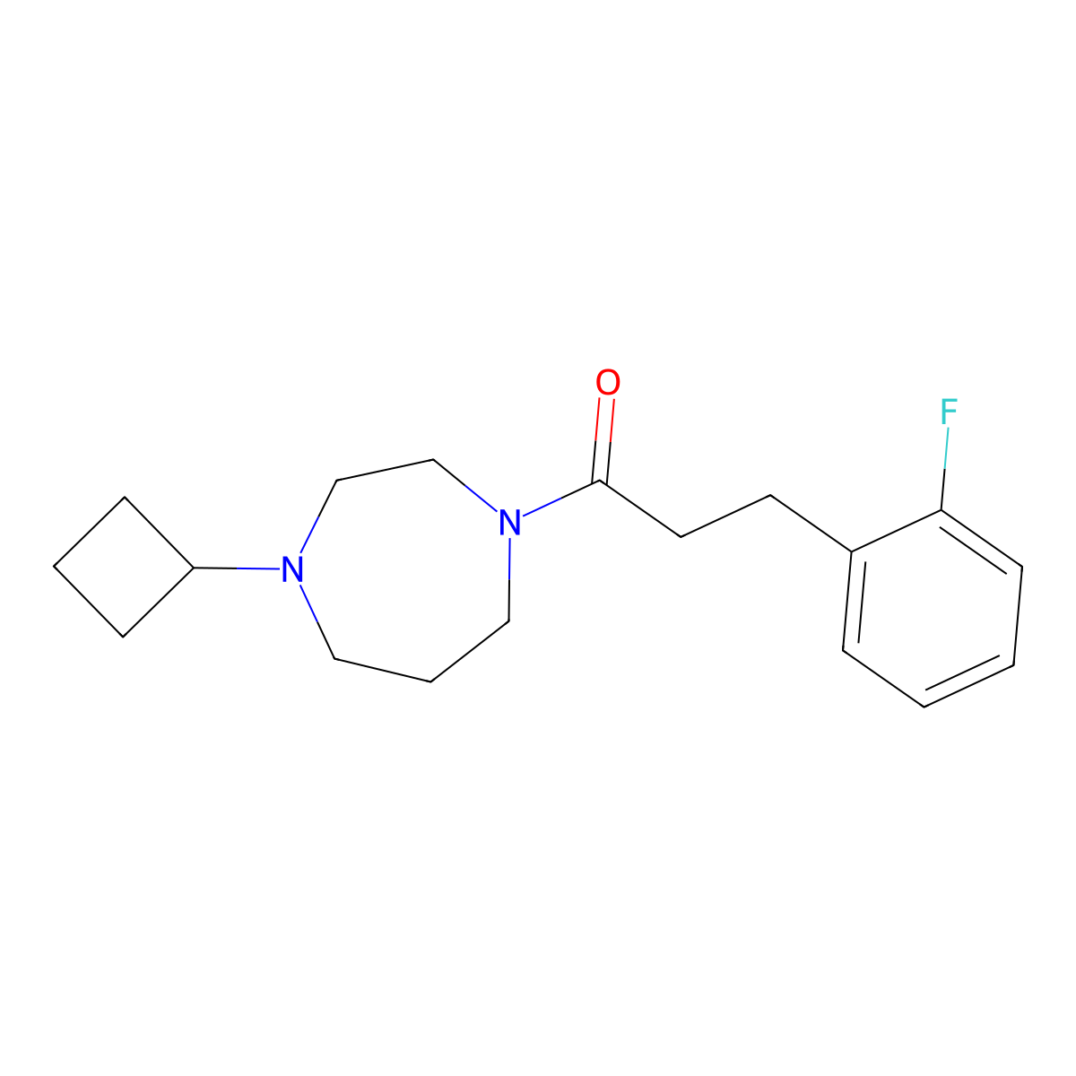 1-(4-Cyclobutyl-1,4-diazepan-1-yl)-3-(2-fluorophenyl)propan-1-one molecular structure, CAS 2320379-11-9