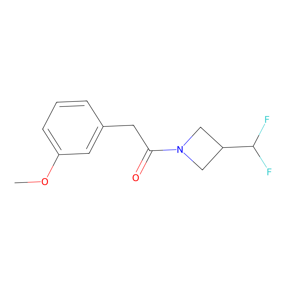1-(3-(Difluoromethyl)azetidin-1-yl)-2-(3-methoxyphenyl)ethanone molecular structure, CAS 2320379-25-5