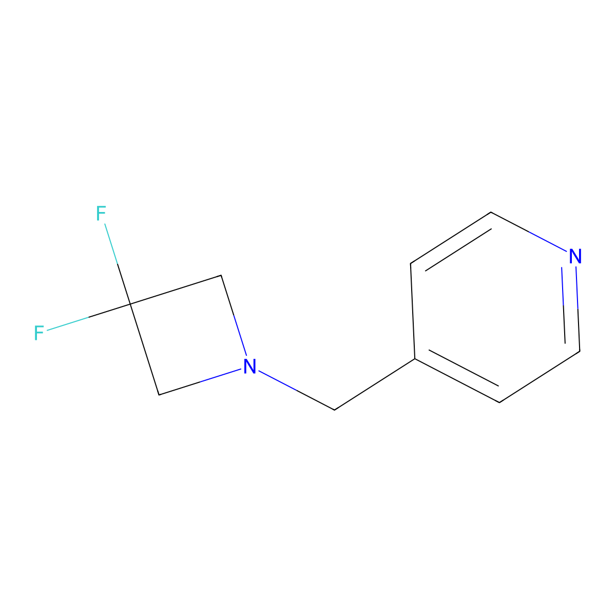 4-[(3,3-Difluoroazetidin-1-yl)methyl]pyridine molecular structure, CAS 2320380-62-7