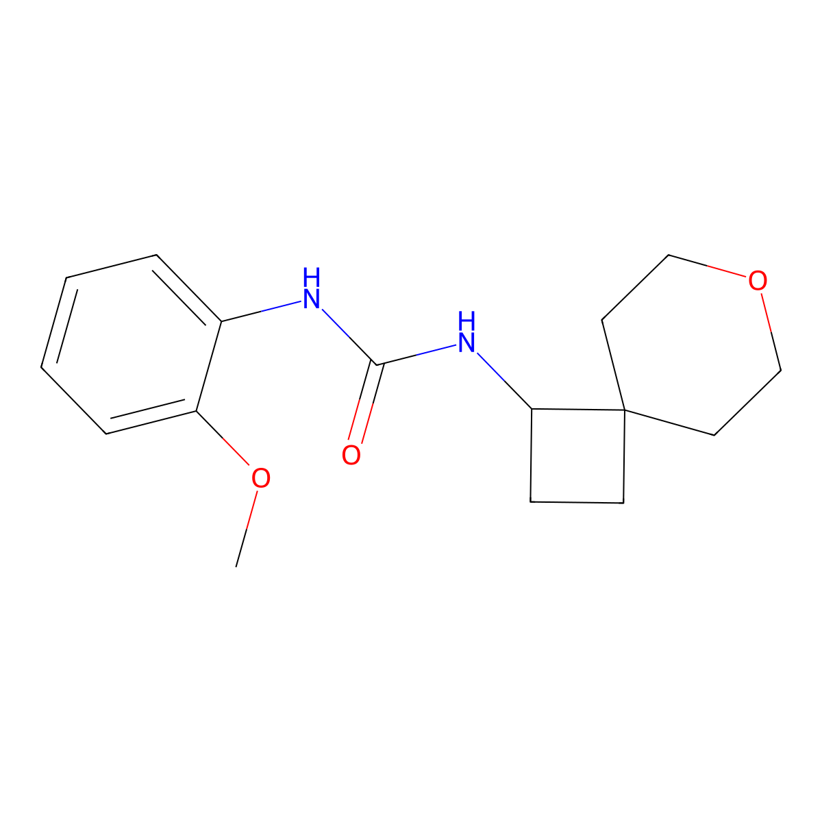 1-(2-Methoxyphenyl)-3-{7-oxaspiro[3.5]nonan-1-yl}urea molecular structure, CAS 2320381-22-2