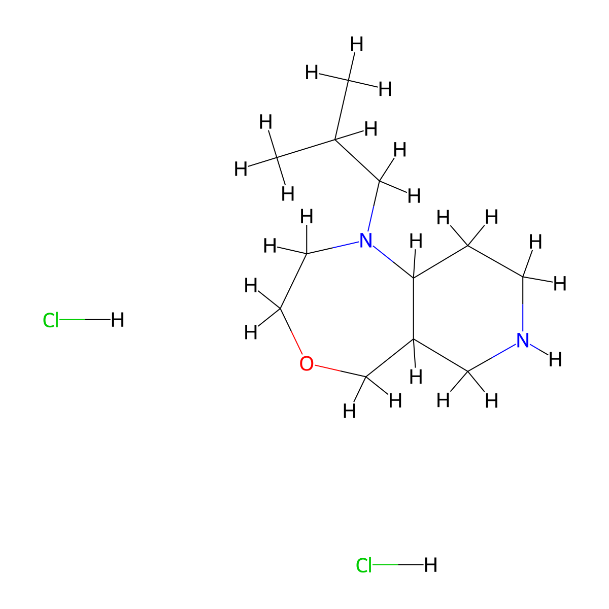 1-(2-Methylpropyl)-decahydropyrido[4,3-e][1,4]oxazepine dihydrochloride molecular structure, CAS 2320381-69-7