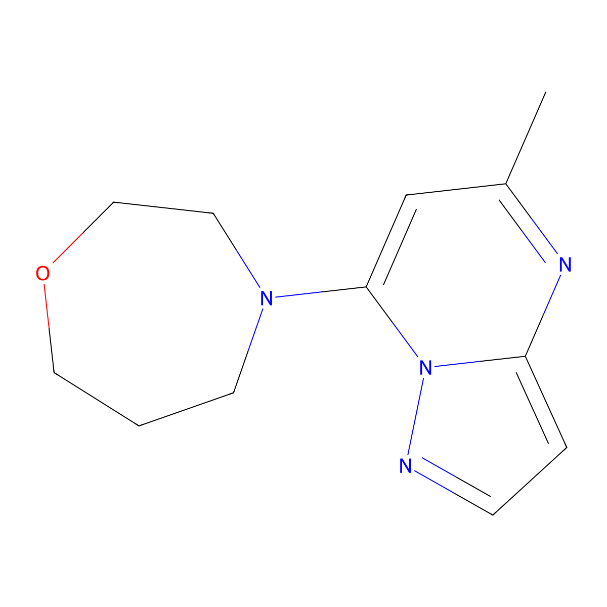 4-{5-Methylpyrazolo[1,5-a]pyrimidin-7-yl}-1,4-oxazepane molecular structure, CAS 2320382-05-4