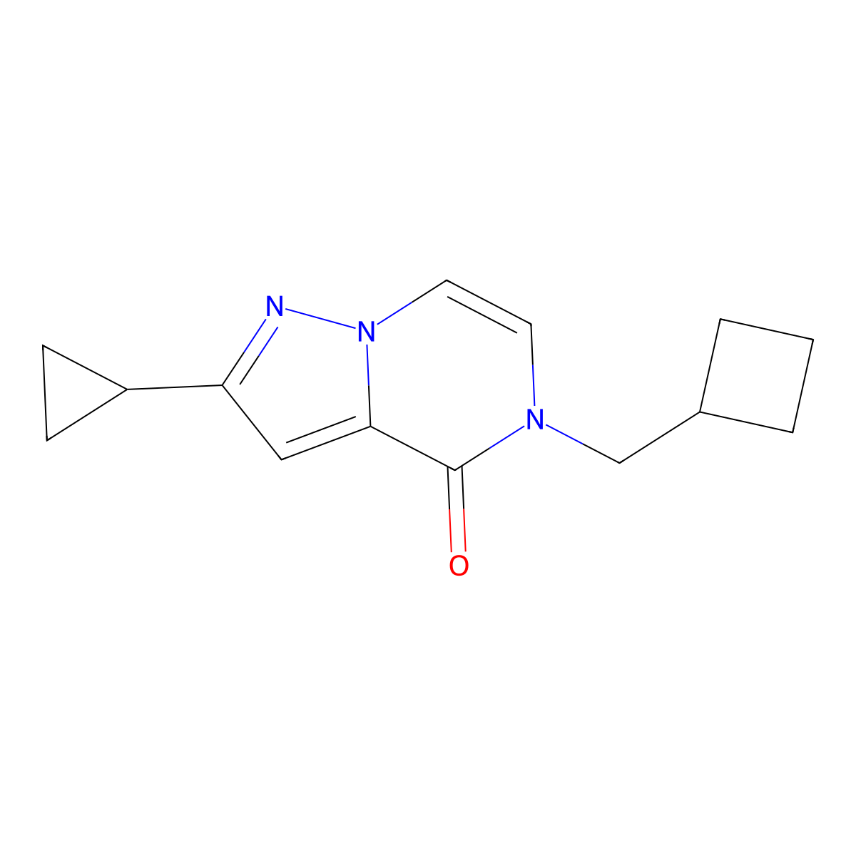 5-(cyclobutylmethyl)-2-cyclopropyl-4H,5H-pyrazolo[1,5-a]pyrazin-4-one molecular structure, CAS 2320382-23-6