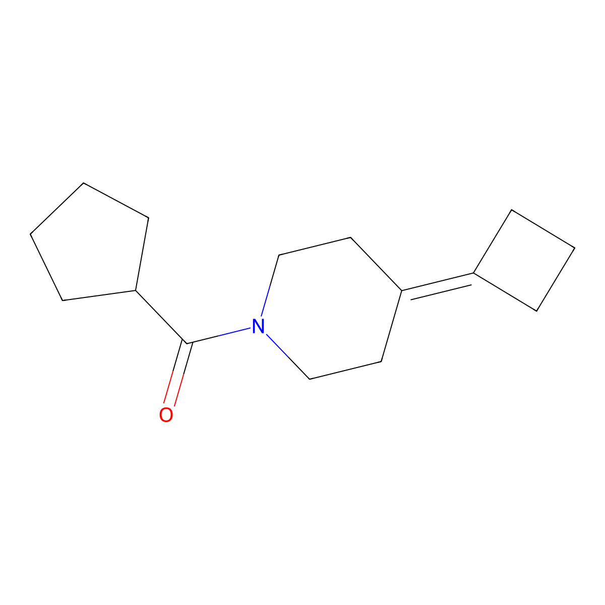 4-Cyclobutylidene-1-cyclopentanecarbonylpiperidine molecular structure, CAS 2320382-71-4