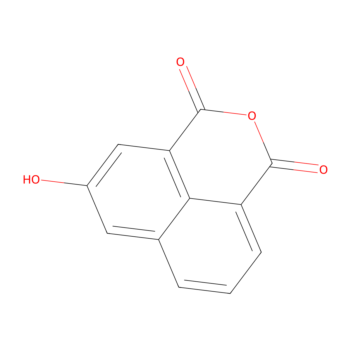 3-Hydroxy-1,8-naphthalic anhydride molecular structure, CAS 23204-36-6
