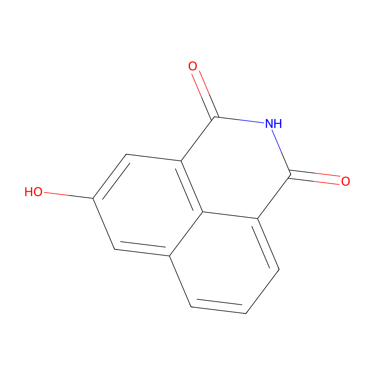 5-Hydroxy-1H-benz(de)isoquinoline-1,3(2H)-dione molecular structure, CAS 23204-41-3
