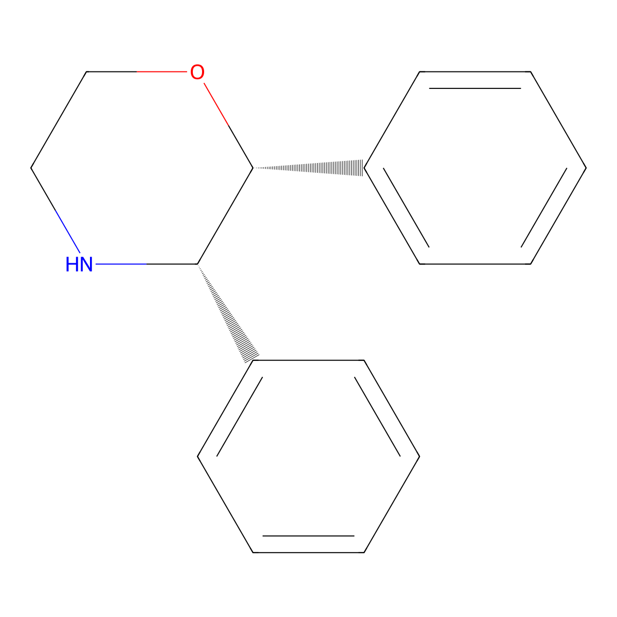 (2R,3S)-2,3-Diphenylmorpholine molecular structure, CAS 23204-68-4