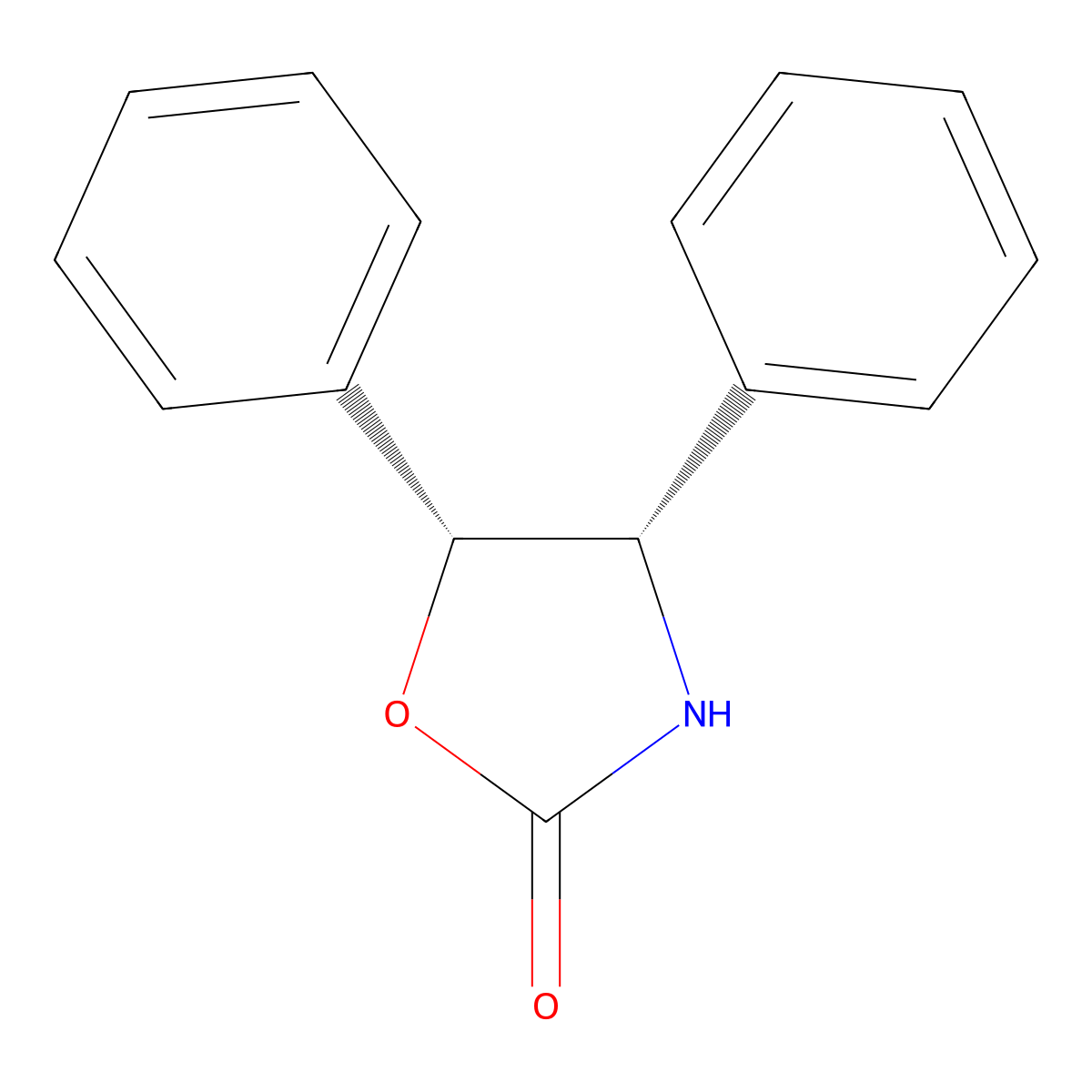 (4S,5R)-(-)-cis-4,5-Diphenyl-2-oxazolidinone molecular structure, CAS 23204-70-8