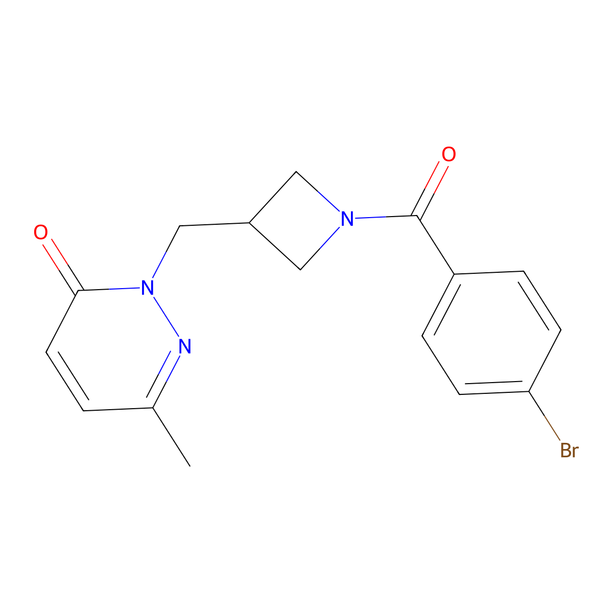 2-{[1-(4-Bromobenzoyl)azetidin-3-yl]methyl}-6-methyl-2,3-dihydropyridazin-3-one molecular structure, CAS 2320416-96-2