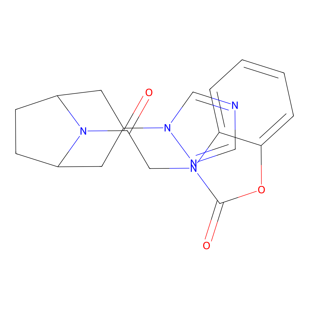 3-(2-((1R,5S)-3-(1H-1,2,4-triazol-1-yl)-8-azabicyclo[3.2.1]octan-8-yl)-2-oxoethyl)benzo[d]oxazol-2(3H)-one molecular structure, CAS 2320417-91-0