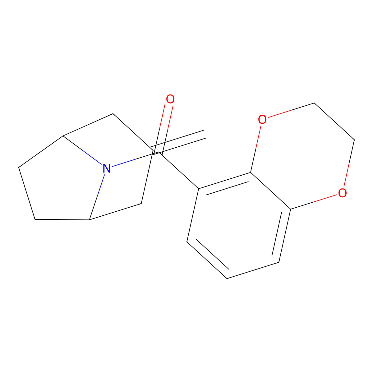 8-(2,3-Dihydro-1,4-benzodioxine-5-carbonyl)-3-methylidene-8-azabicyclo[3.2.1]octane molecular structure, CAS 2320417-98-7