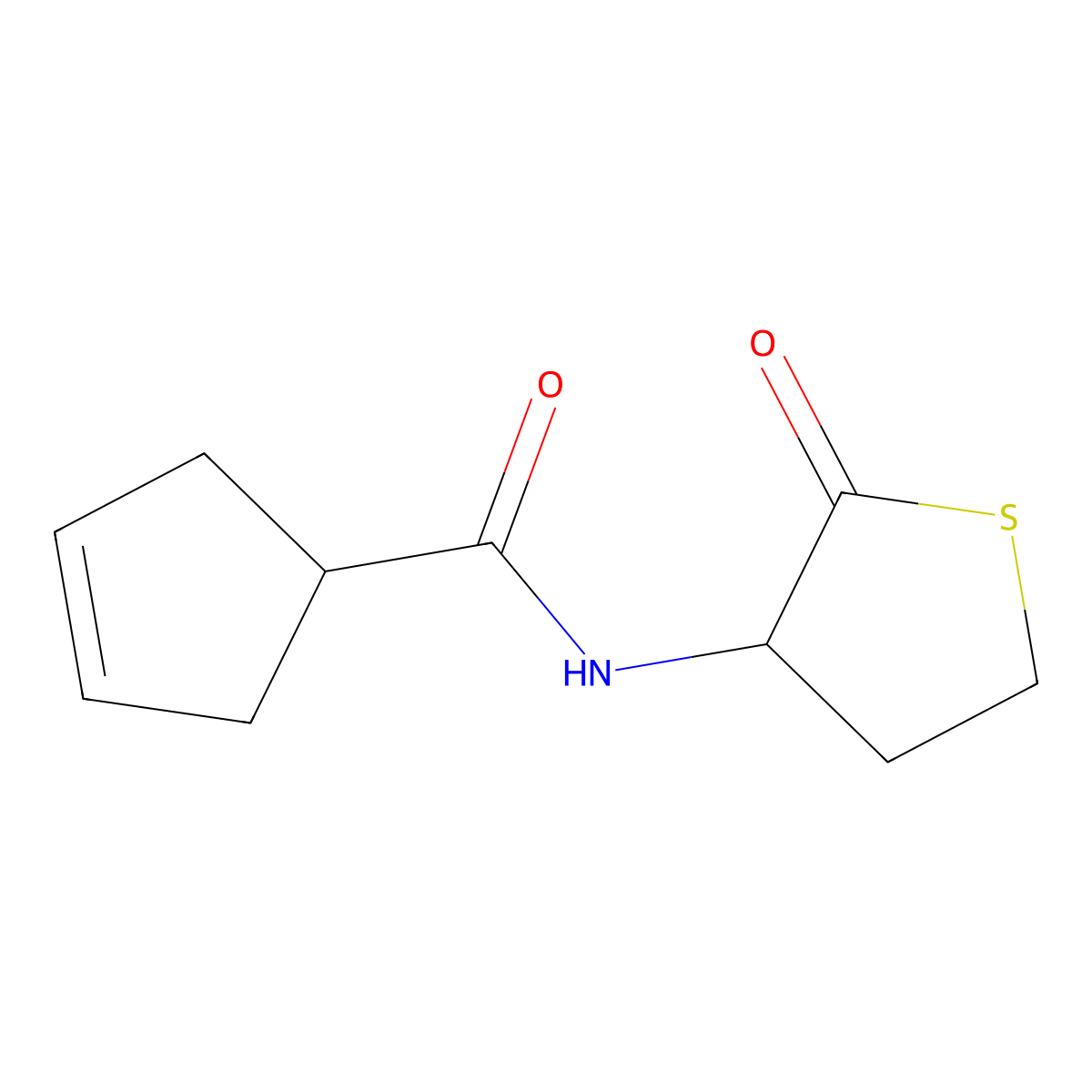 N-(2-oxothiolan-3-yl)cyclopent-3-ene-1-carboxamide molecular structure, CAS 2320418-54-8