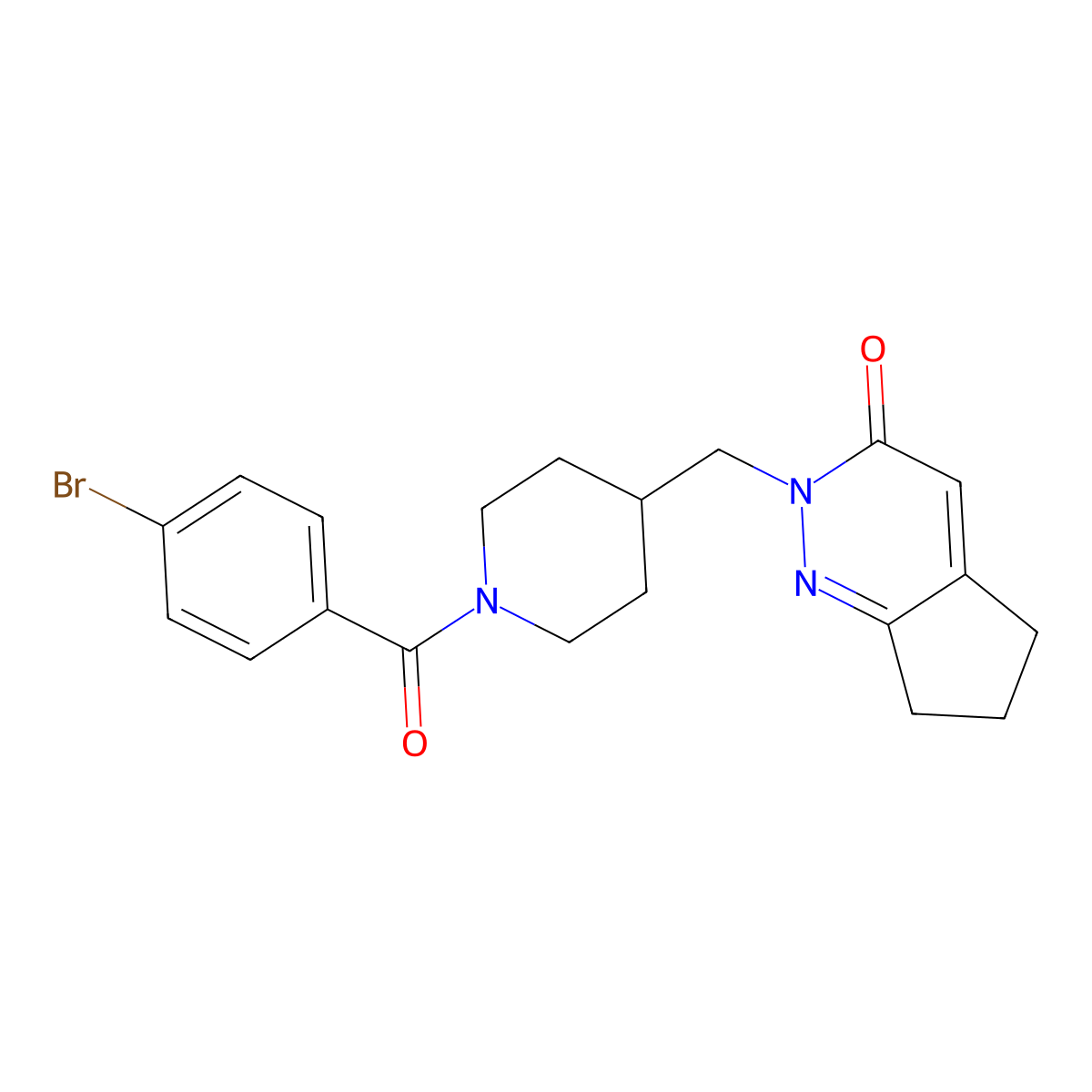 2-{[1-(4-bromobenzoyl)piperidin-4-yl]methyl}-2H,3H,5H,6H,7H-cyclopenta[c]pyridazin-3-one molecular structure, CAS 2320418-63-9