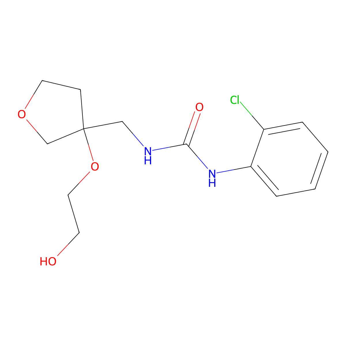 1-(2-Chlorophenyl)-3-{[3-(2-hydroxyethoxy)oxolan-3-yl]methyl}urea molecular structure, CAS 2320418-69-5