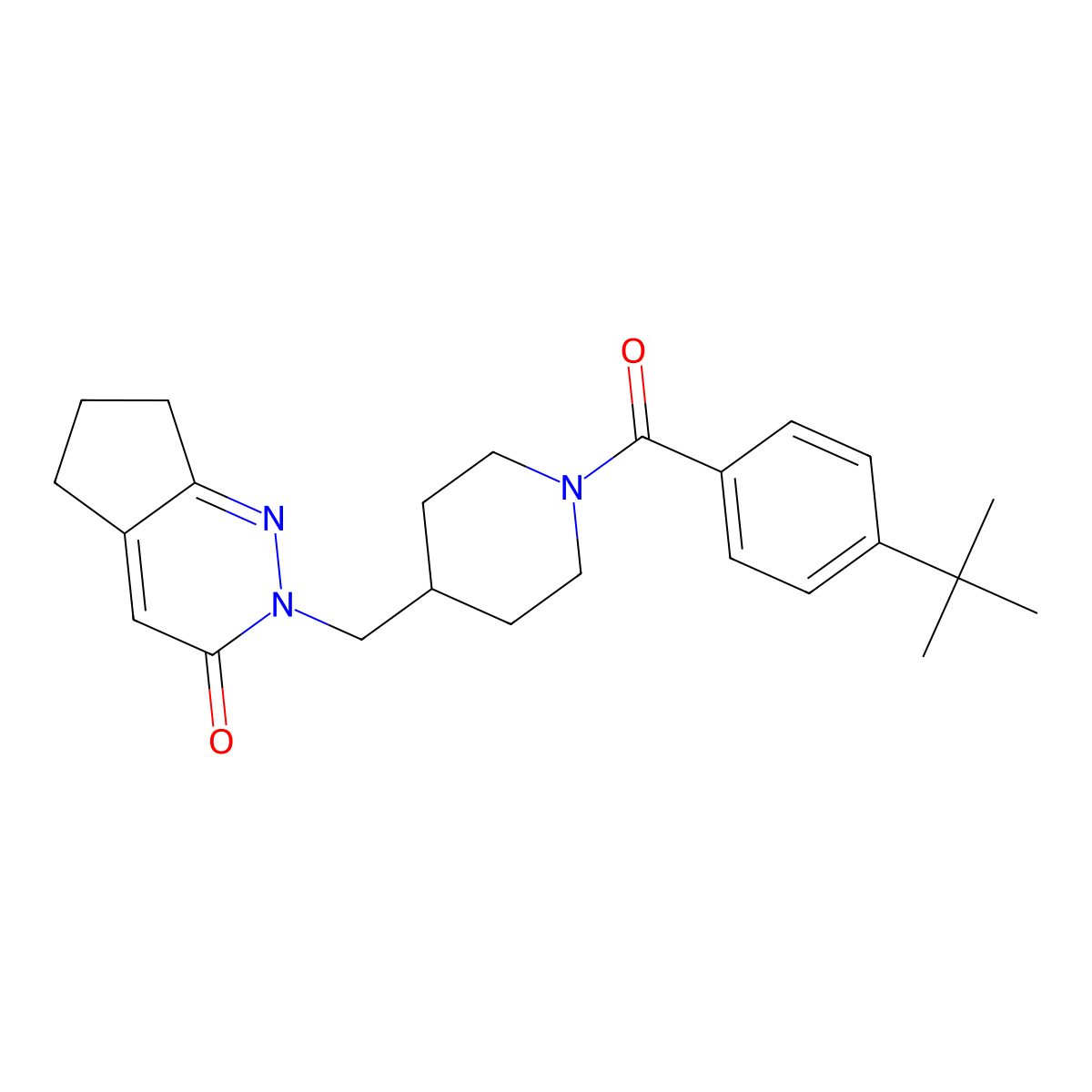 2-{[1-(4-tert-butylbenzoyl)piperidin-4-yl]methyl}-2H,3H,5H,6H,7H-cyclopenta[c]pyridazin-3-one molecular structure, CAS 2320419-26-7