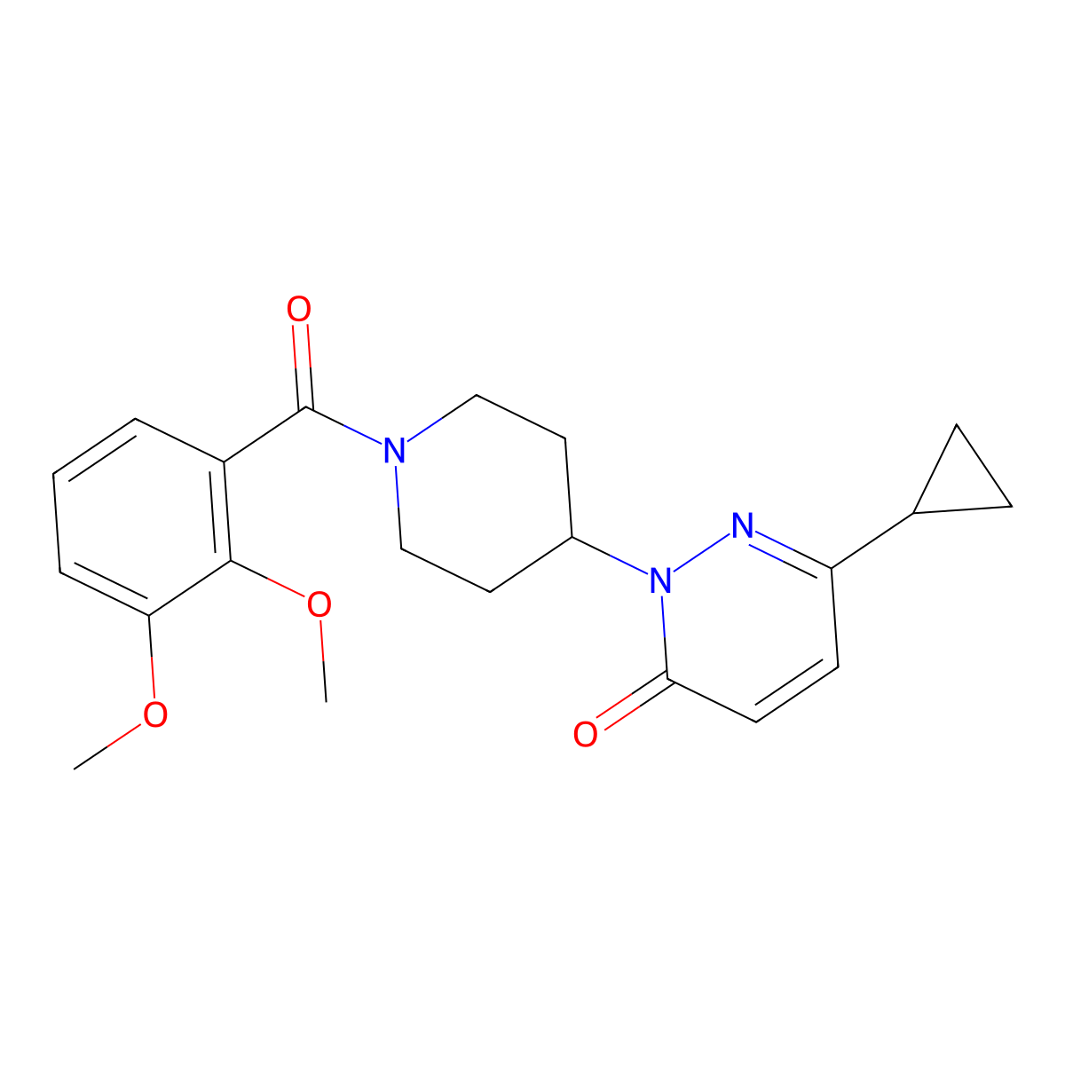 6-Cyclopropyl-2-[1-(2,3-dimethoxybenzoyl)piperidin-4-yl]-2,3-dihydropyridazin-3-one molecular structure, CAS 2320419-51-8