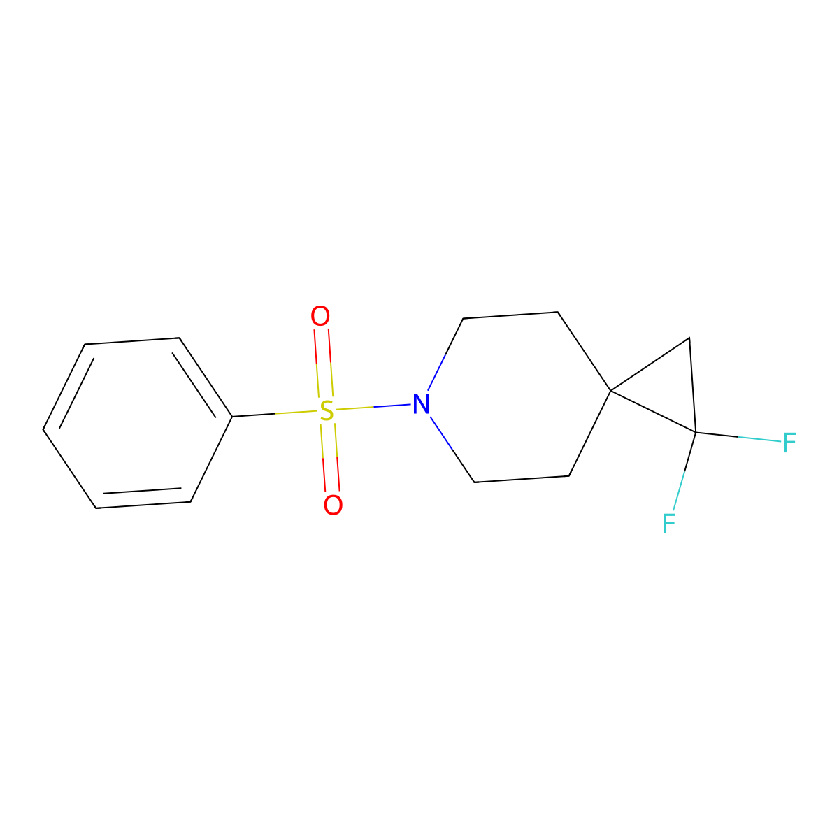 1,1-Difluoro-6-(phenylsulfonyl)-6-azaspiro[2.5]octane molecular structure, CAS 2320420-09-3