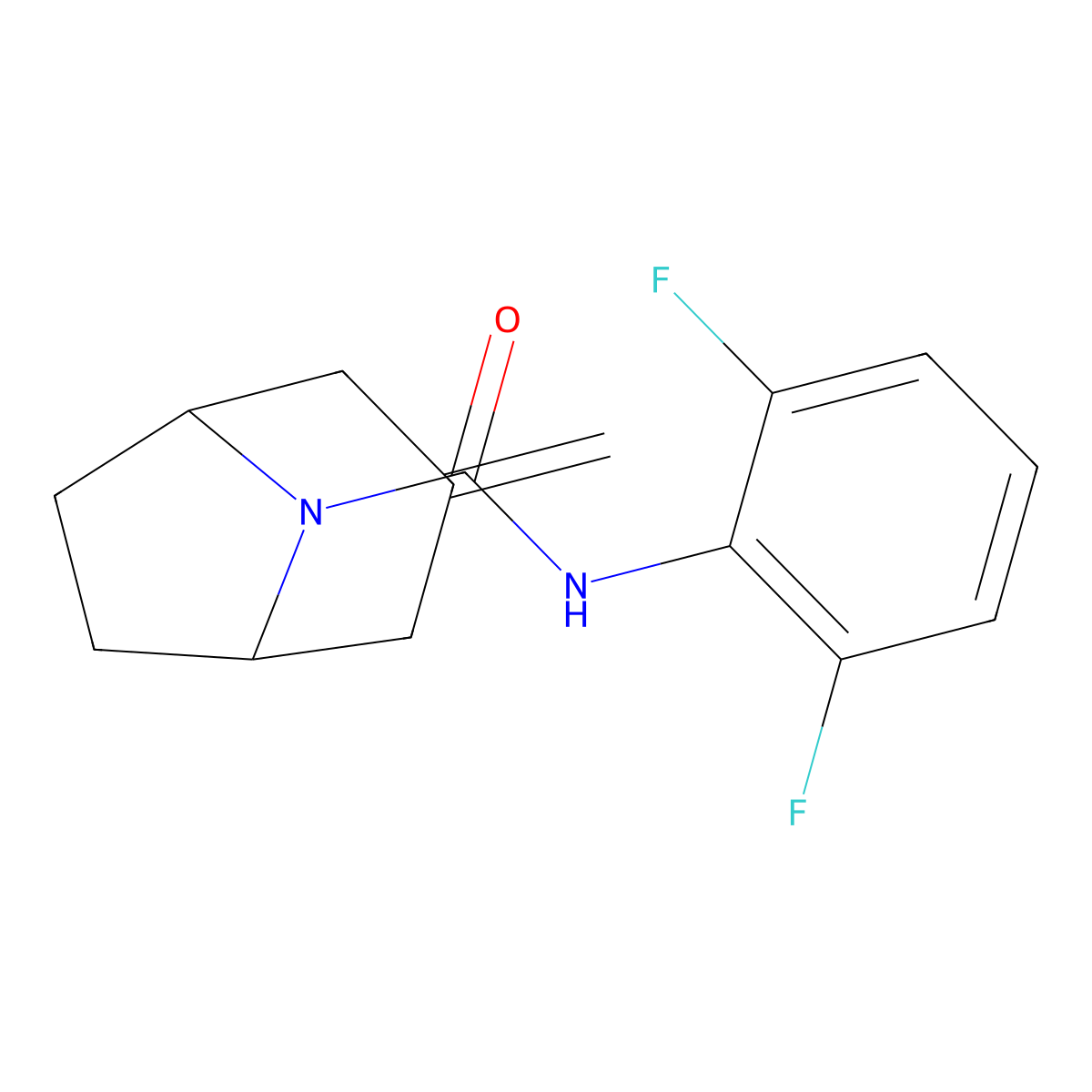 N-(2,6-Difluorophenyl)-3-methylidene-8-azabicyclo[3.2.1]octane-8-carboxamide molecular structure, CAS 2320420-18-4