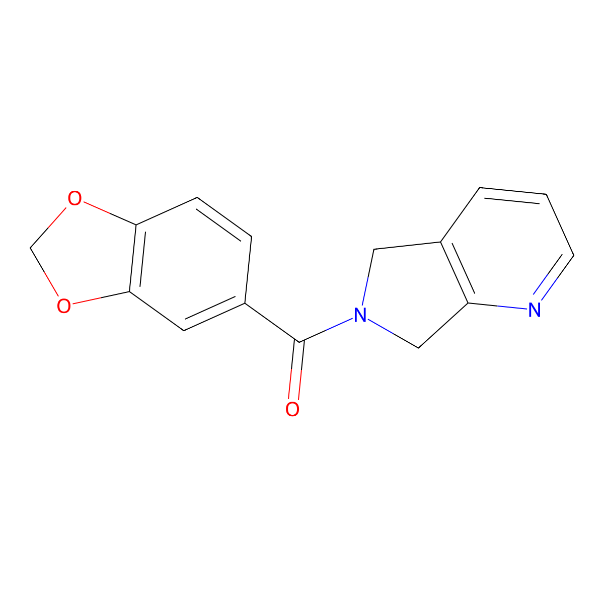 benzo[d][1,3]dioxol-5-yl(5H-pyrrolo[3,4-b]pyridin-6(7H)-yl)methanone molecular structure, CAS 2320423-01-4