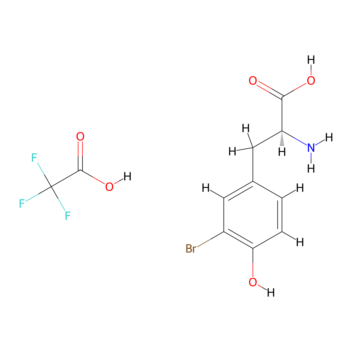 3-Bromo-tyrosine,(mono)trifluoroacetatesalt molecular structure, CAS 2320428-62-2