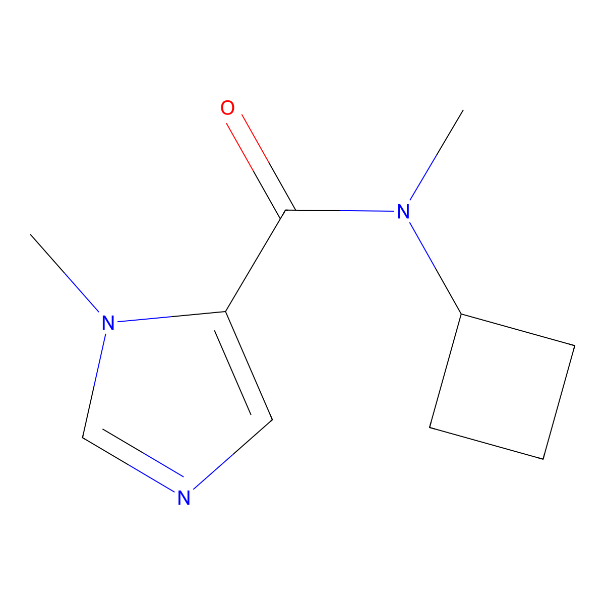 N-Cyclobutyl-N,3-dimethylimidazole-4-carboxamide molecular structure, CAS 2320444-44-6