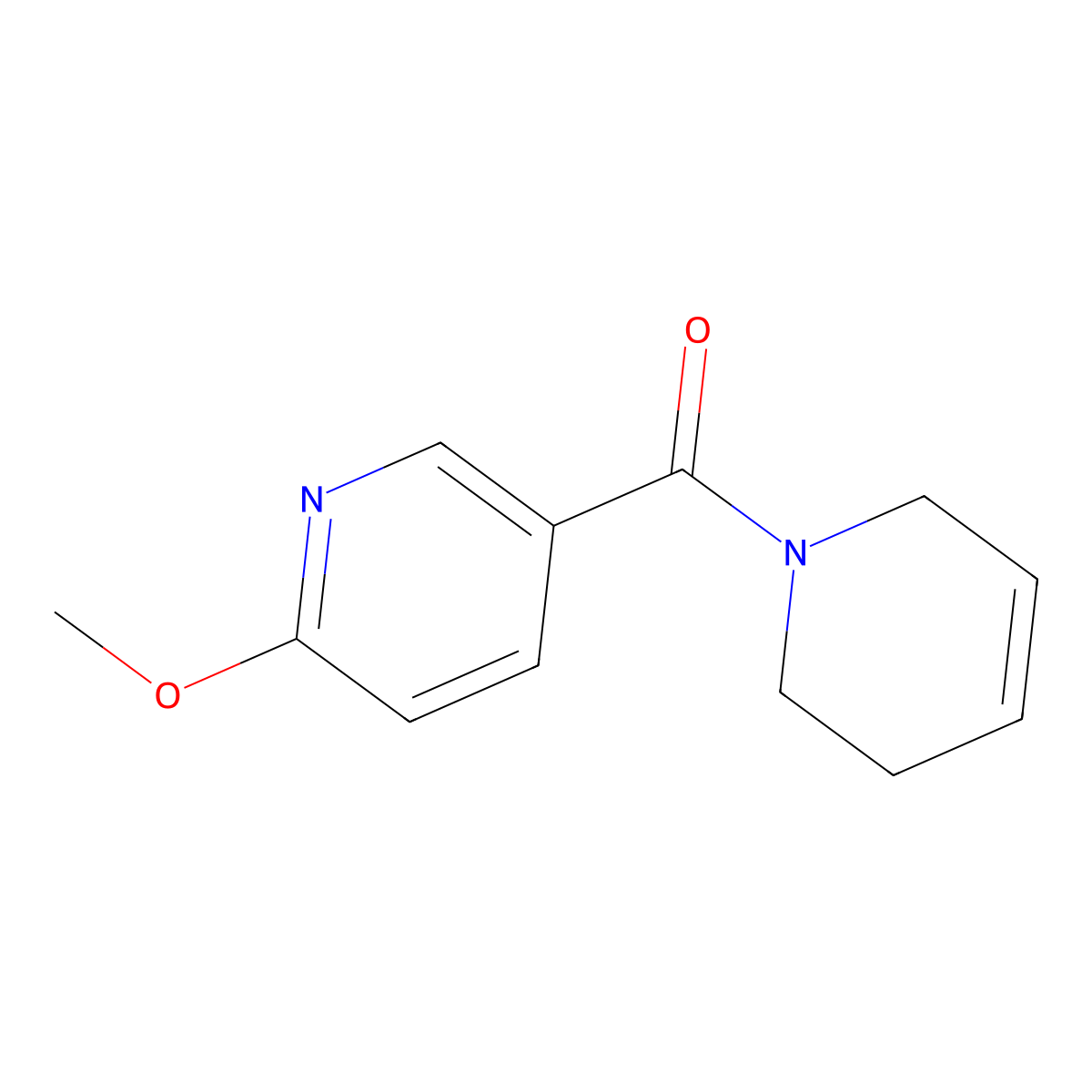 2-Methoxy-5-(1,2,3,6-tetrahydropyridine-1-carbonyl)pyridine molecular structure, CAS 2320444-72-0