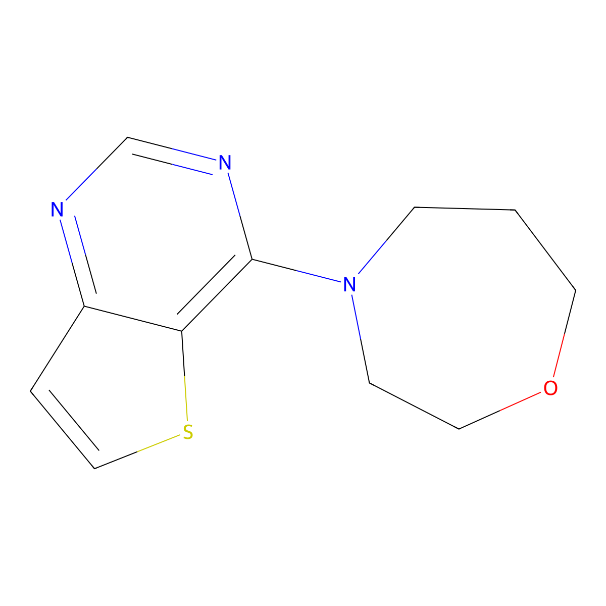 4-{Thieno[3,2-d]pyrimidin-4-yl}-1,4-oxazepane molecular structure, CAS 2320445-20-1