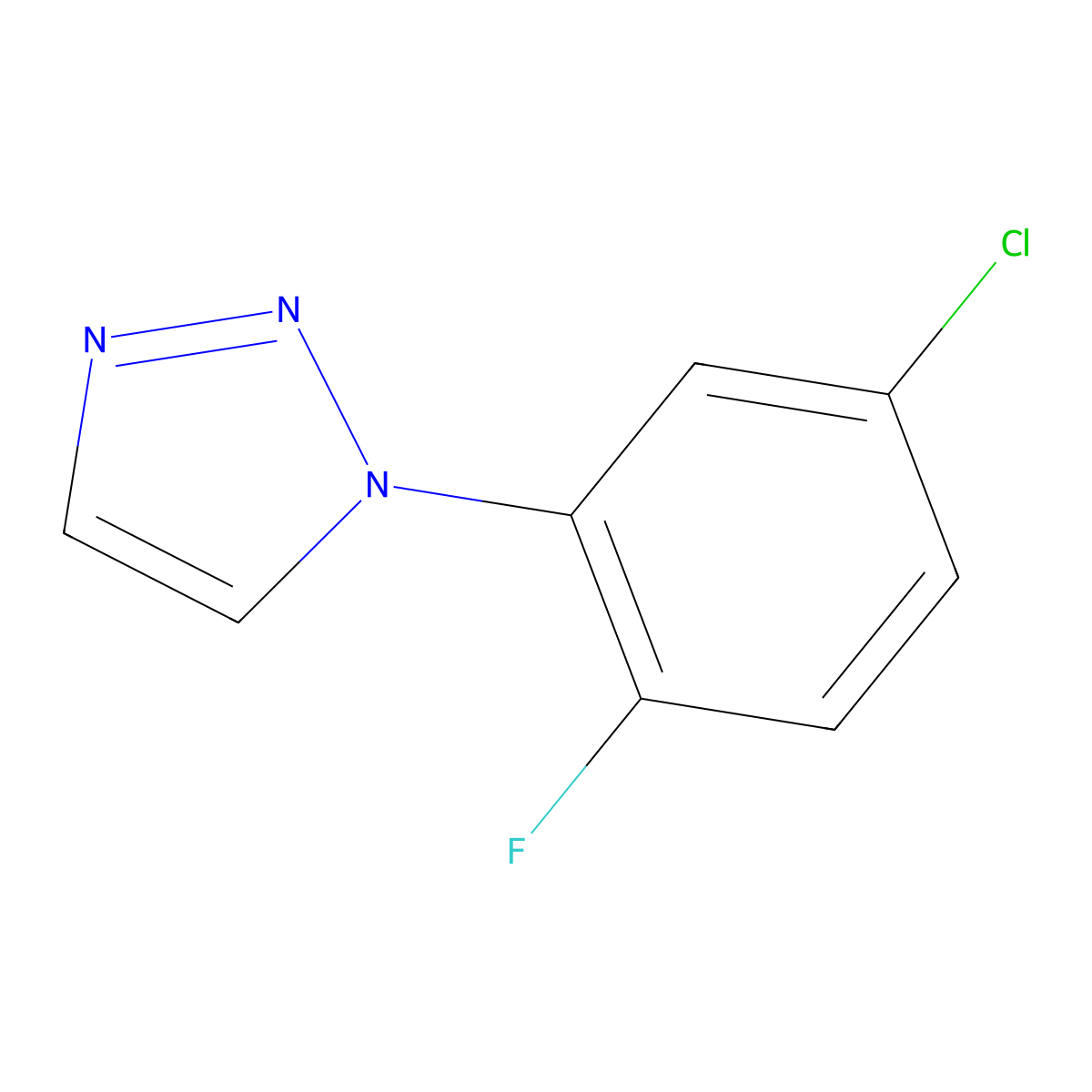 1-(5-chloro-2-fluorophenyl)-1H-1,2,3-triazole molecular structure, CAS 2320459-04-7
