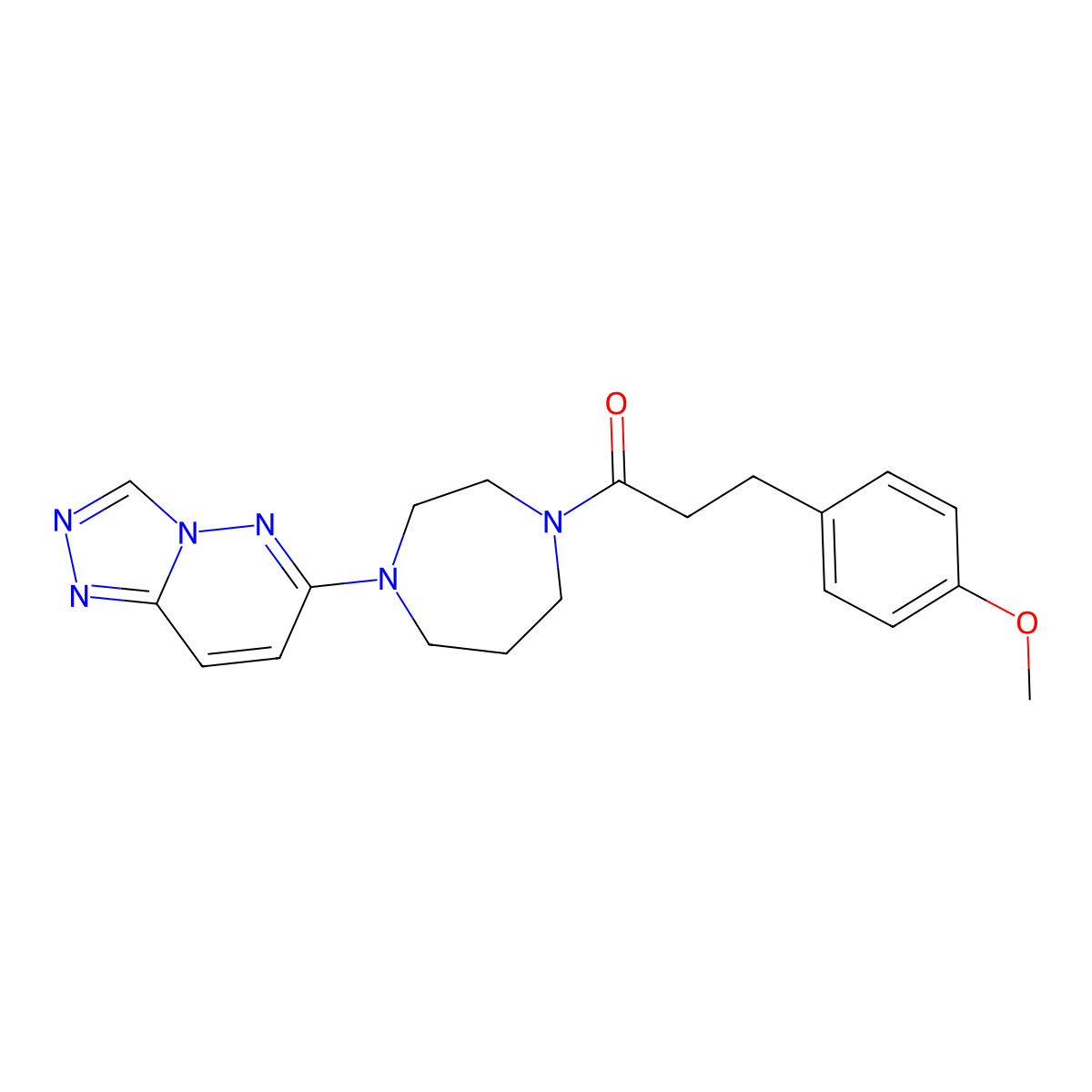 3-(4-Methoxyphenyl)-1-(4-{[1,2,4]triazolo[4,3-b]pyridazin-6-yl}-1,4-diazepan-1-yl)propan-1-one molecular structure, CAS 2320463-65-6