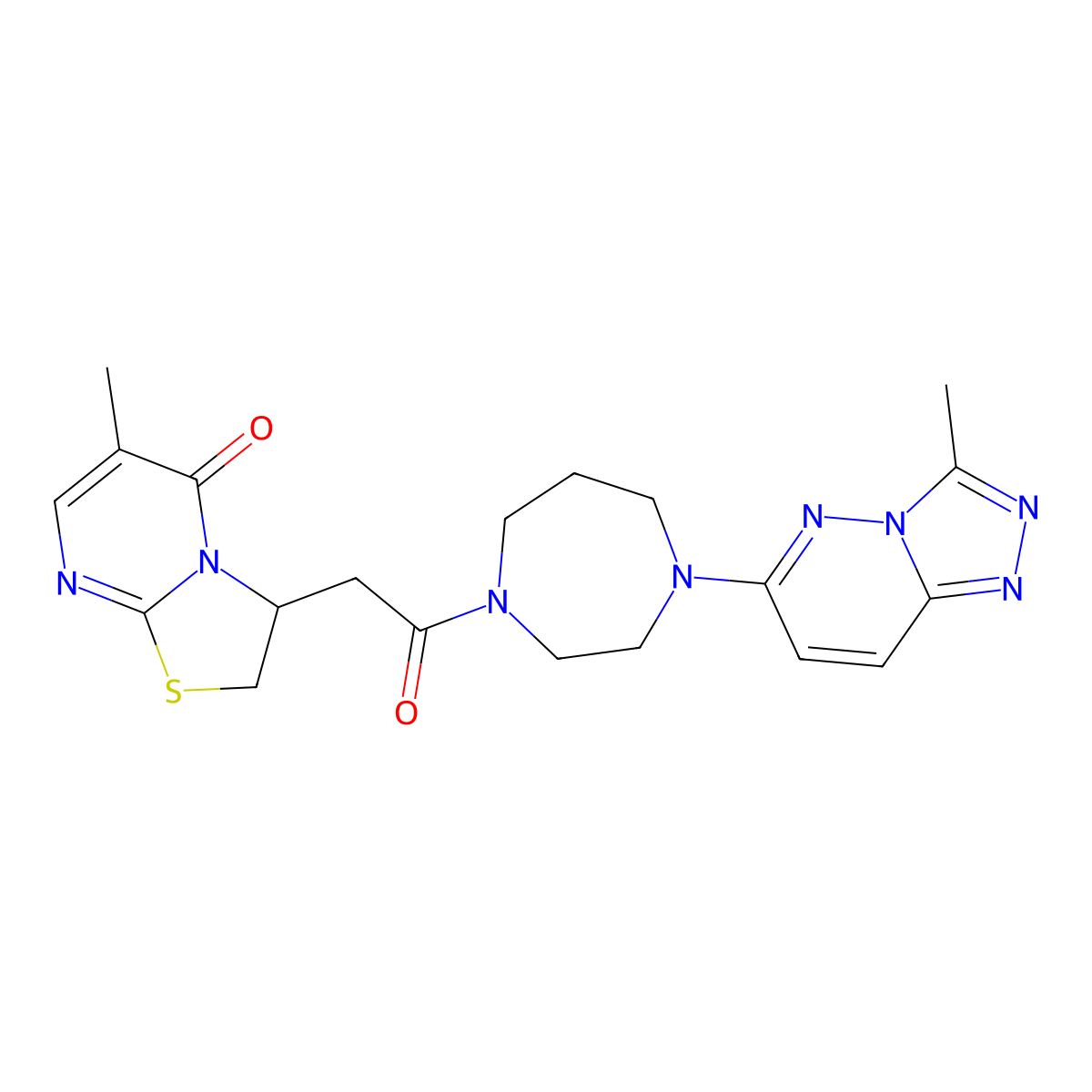 6-methyl-3-[2-(4-{3-methyl-[1,2,4]triazolo[4,3-b]pyridazin-6-yl}-1,4-diazepan-1-yl)-2-oxoethyl]-2H,3H,5H-[1,3]thiazolo[3,2-a]pyrimidin-5-one molecular structure, CAS 2320464-64-8