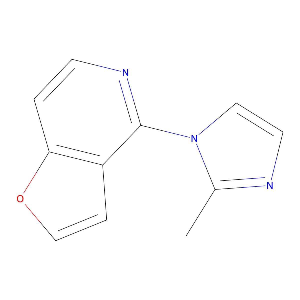 1-{furo[3,2-c]pyridin-4-yl}-2-methyl-1H-imidazole molecular structure, CAS 2320465-24-3