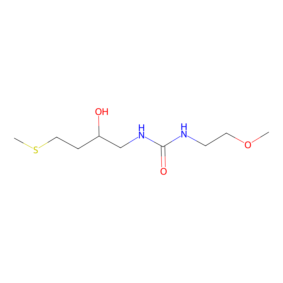 1-[2-Hydroxy-4-(methylsulfanyl)butyl]-3-(2-methoxyethyl)urea molecular structure, CAS 2320465-88-9
