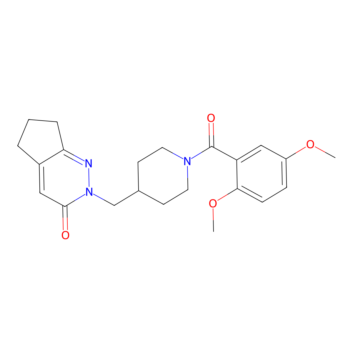 2-{[1-(2,5-dimethoxybenzoyl)piperidin-4-yl]methyl}-2H,3H,5H,6H,7H-cyclopenta[c]pyridazin-3-one molecular structure, CAS 2320466-13-3