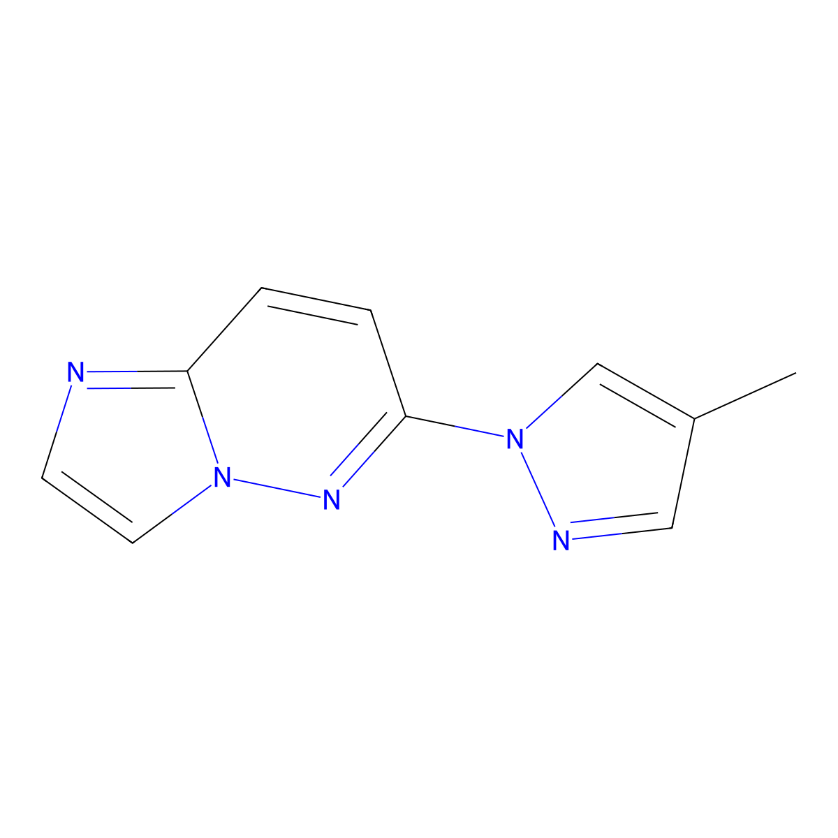 1-{imidazo[1,2-b]pyridazin-6-yl}-4-methyl-1H-pyrazole molecular structure, CAS 2320466-37-1