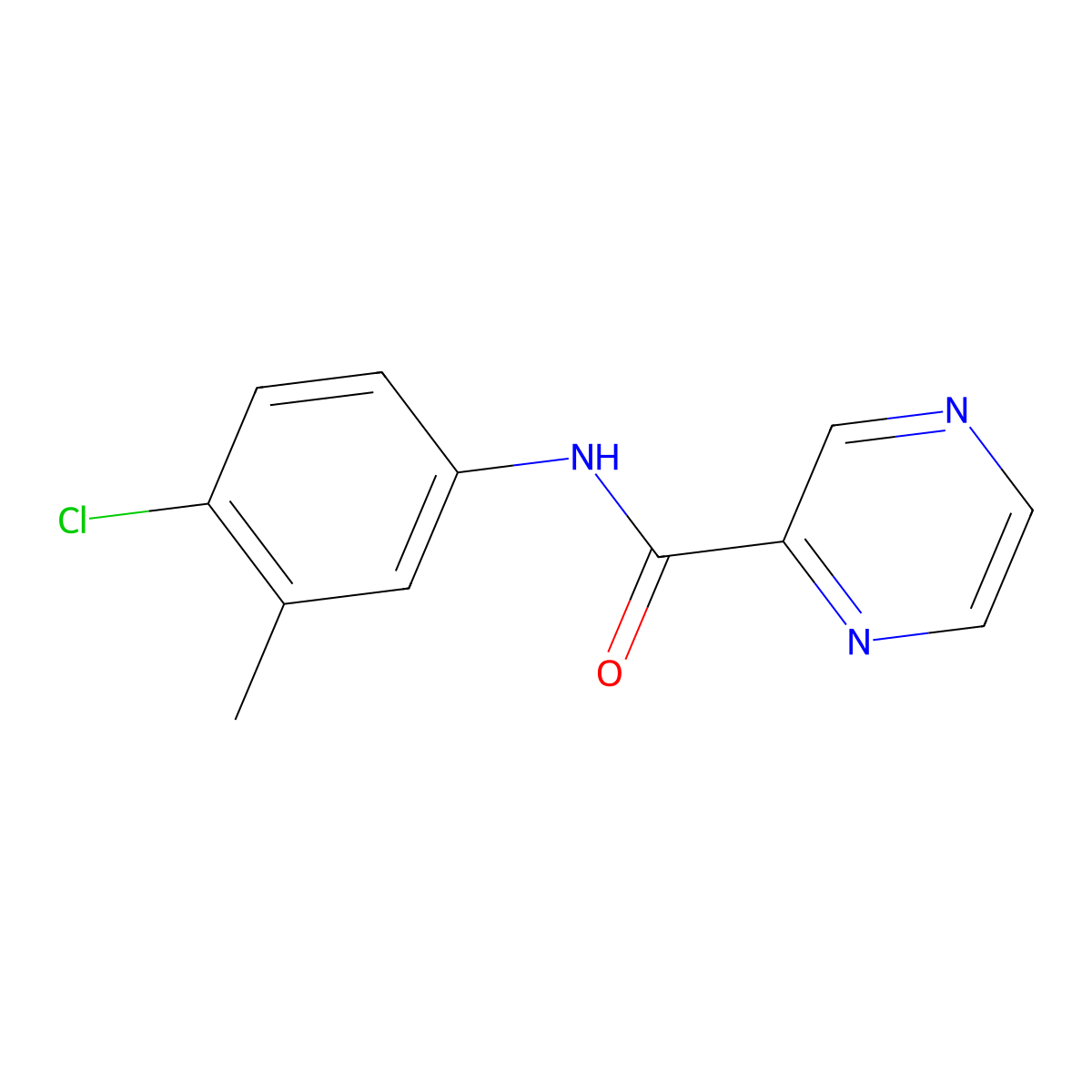 N-(4-Chloro-3-methylphenyl)pyrazine-2-carboxamide molecular structure, CAS 2320467-21-6