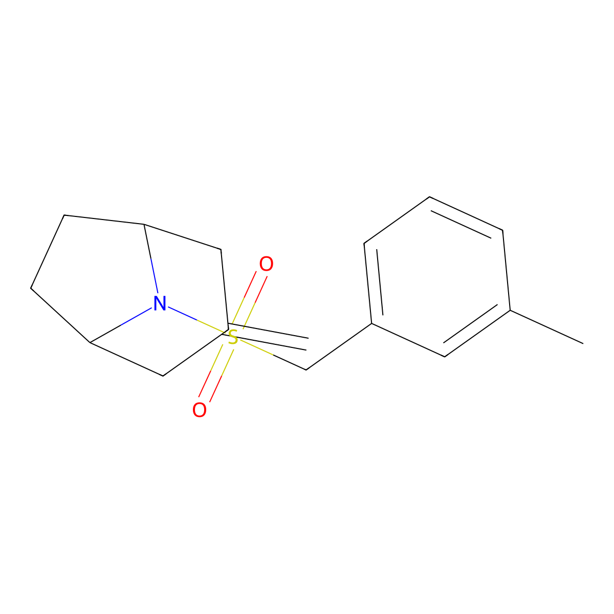 3-Methylidene-8-[(3-methylphenyl)methanesulfonyl]-8-azabicyclo[3.2.1]octane molecular structure, CAS 2320467-45-4