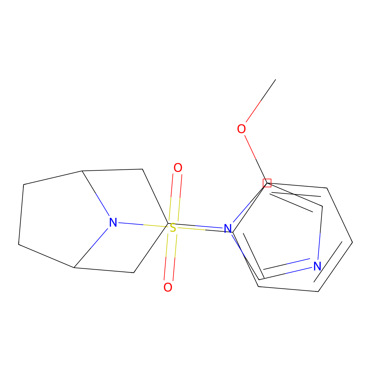 3-(1H-imidazol-1-yl)-8-(2-methoxybenzenesulfonyl)-8-azabicyclo[3.2.1]octane molecular structure, CAS 2320467-51-2