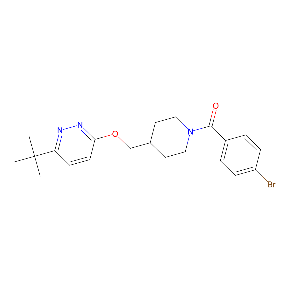 3-{[1-(4-Bromobenzoyl)piperidin-4-yl]methoxy}-6-tert-butylpyridazine molecular structure, CAS 2320467-63-6