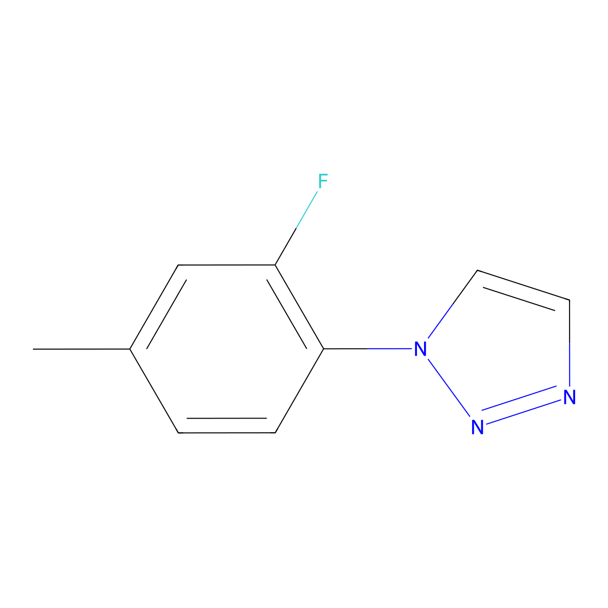 1-(2-fluoro-4-methylphenyl)-1H-1,2,3-triazole molecular structure, CAS 2320468-26-4