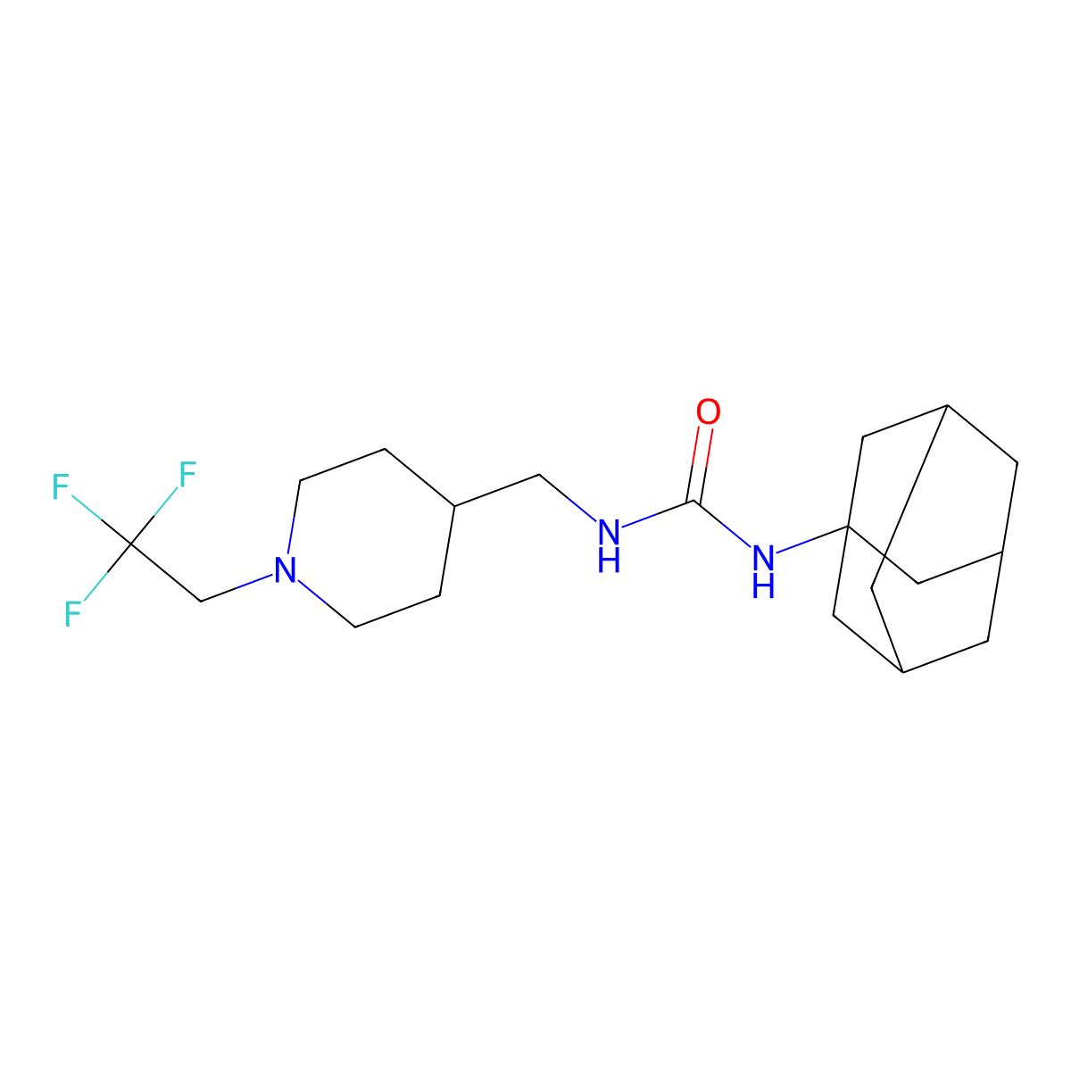 1-(Adamantan-1-yl)-3-{[1-(2,2,2-trifluoroethyl)piperidin-4-yl]methyl}urea molecular structure, CAS 2320468-92-4