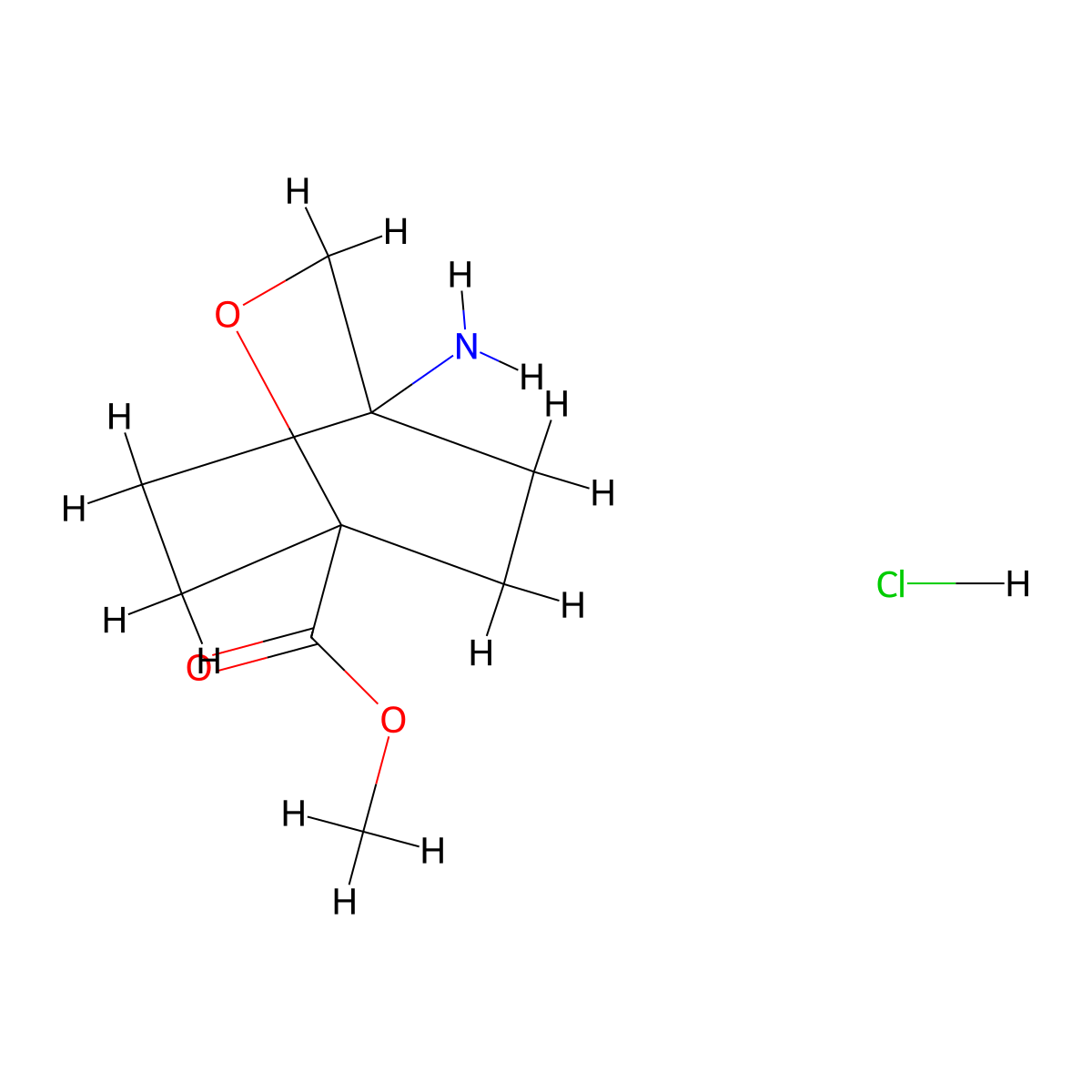 Methyl 4-amino-2-oxabicyclo[2.2.2]octane-1-carboxylate hydrochloride molecular structure, CAS 2320469-53-0