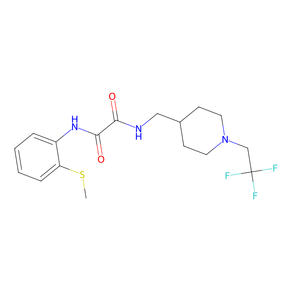 N'-[2-(methylsulfanyl)phenyl]-N-{[1-(2,2,2-trifluoroethyl)piperidin-4-yl]methyl}ethanediamide molecular structure, CAS 2320473-03-6