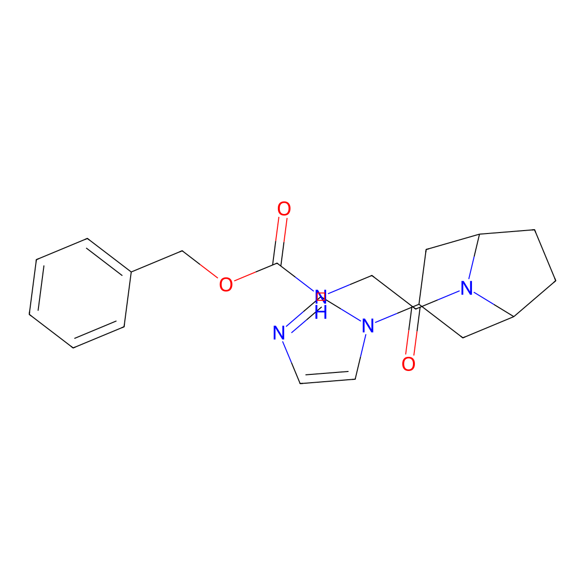 benzyl N-{2-[3-(1H-imidazol-1-yl)-8-azabicyclo[3.2.1]octan-8-yl]-2-oxoethyl}carbamate molecular structure, CAS 2320474-46-0