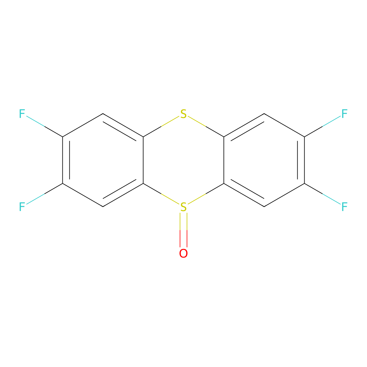 2,3,7,8-Tetrafluorothianthrene 5-oxide molecular structure, CAS 2320491-72-1