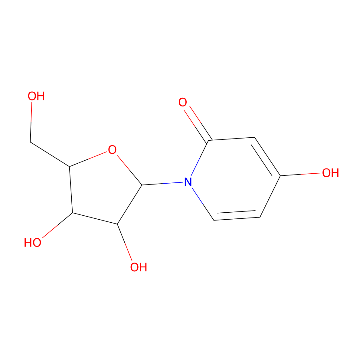 3-Deazauridine molecular structure, CAS 23205-42-7