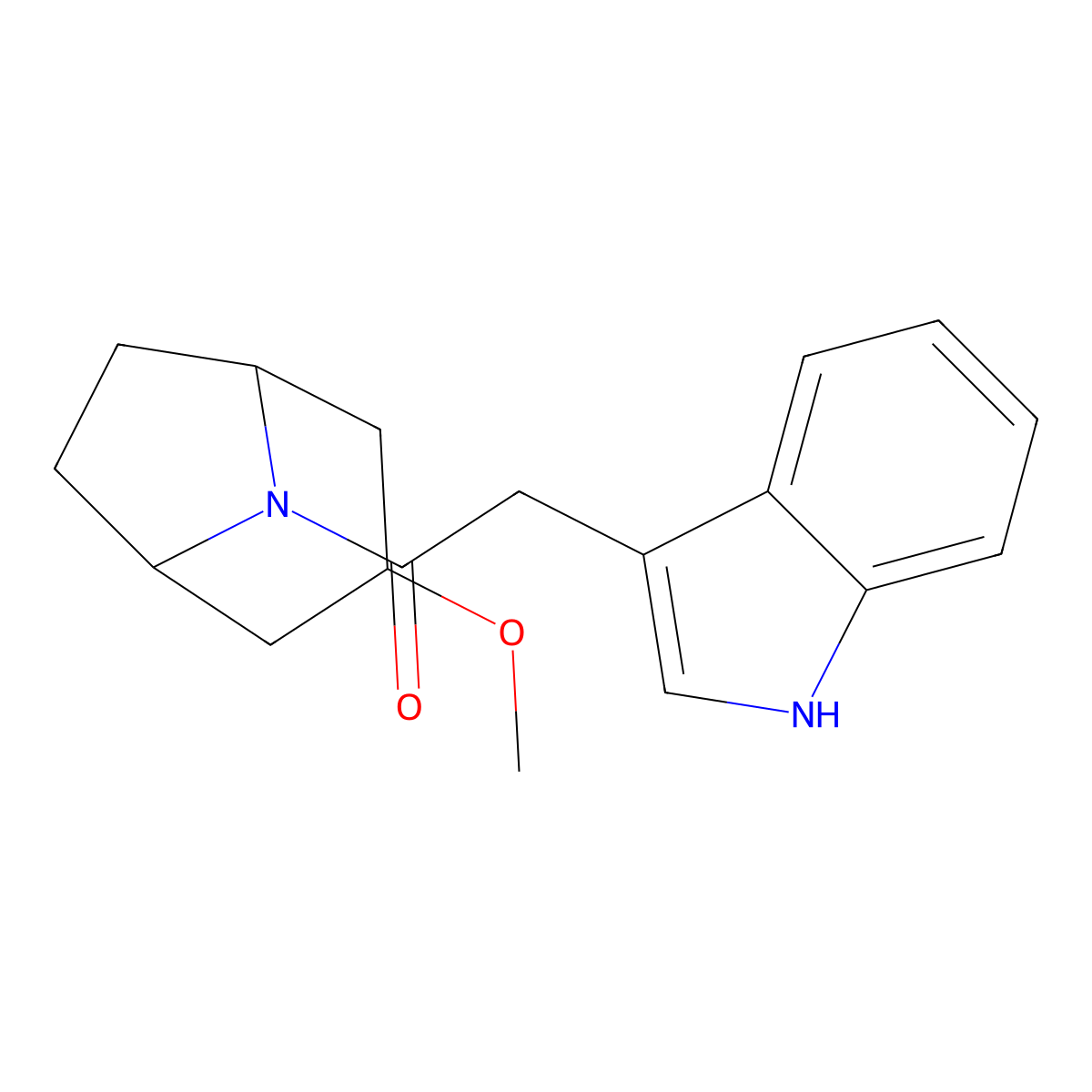 2-(1H-indol-3-yl)-1-((1R,5S)-3-methoxy-8-azabicyclo[3.2.1]octan-8-yl)ethanone molecular structure, CAS 2320505-11-9