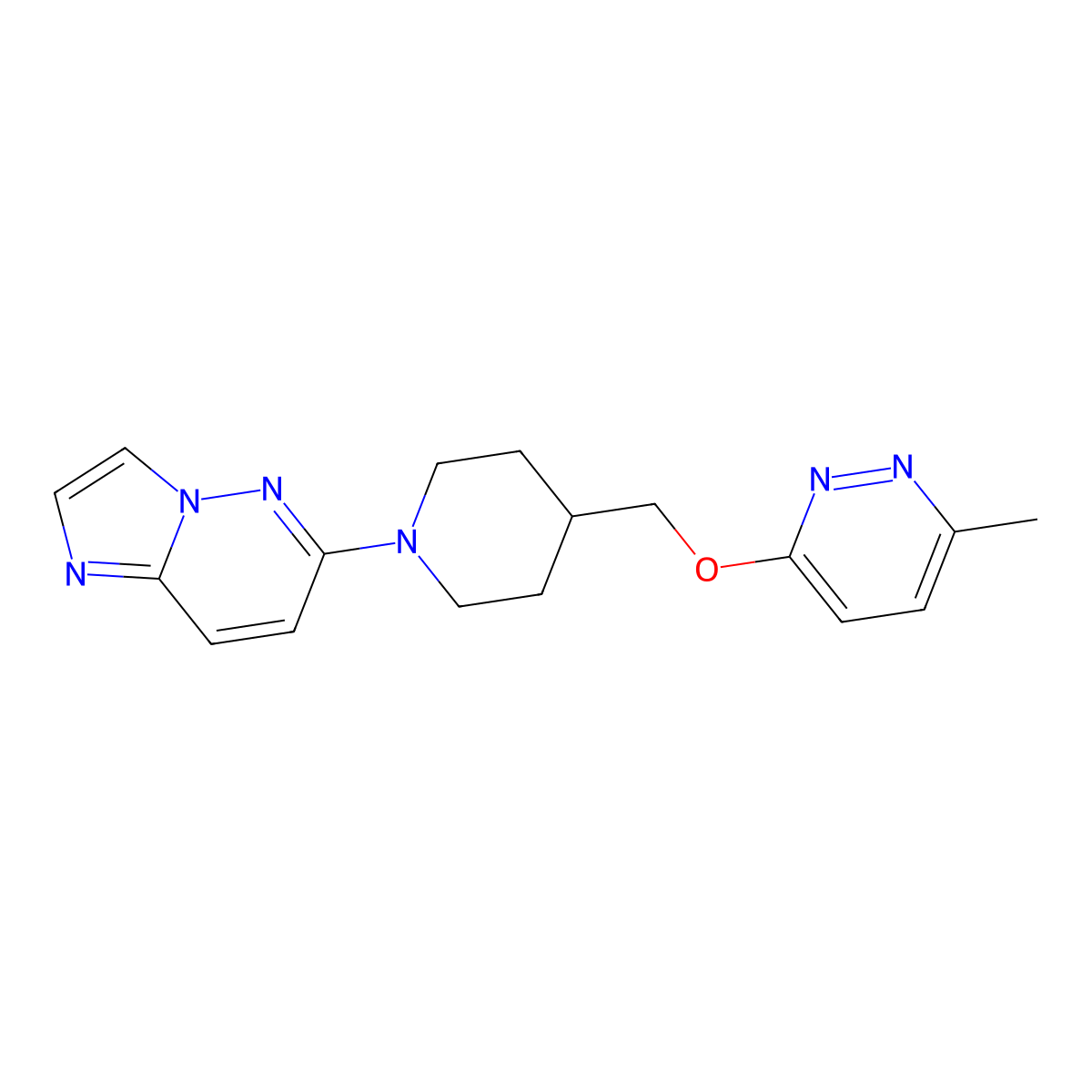 3-[(1-{Imidazo[1,2-b]pyridazin-6-yl}piperidin-4-yl)methoxy]-6-methylpyridazine molecular structure, CAS 2320505-22-2
